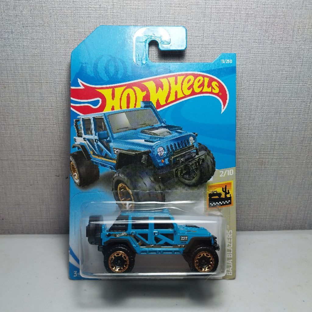 Hot Wheels '17 2017 Jeep Wrangler Blue Biru Baja Blazers Original Mattel Diecast 1:64