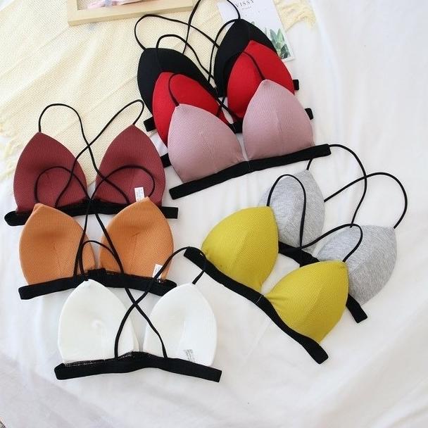 SUPER DEAL 266 Bra Kancing Depan Tanpa Kawat Wanita Beha Perempuan Cup A AB B Front Open Kait Dinas 