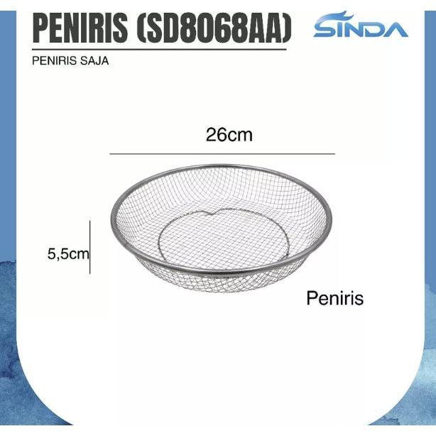 EXCLUSIVE Saringan Peniris Baki Bulat Stainless Steel SD8068AA 2026