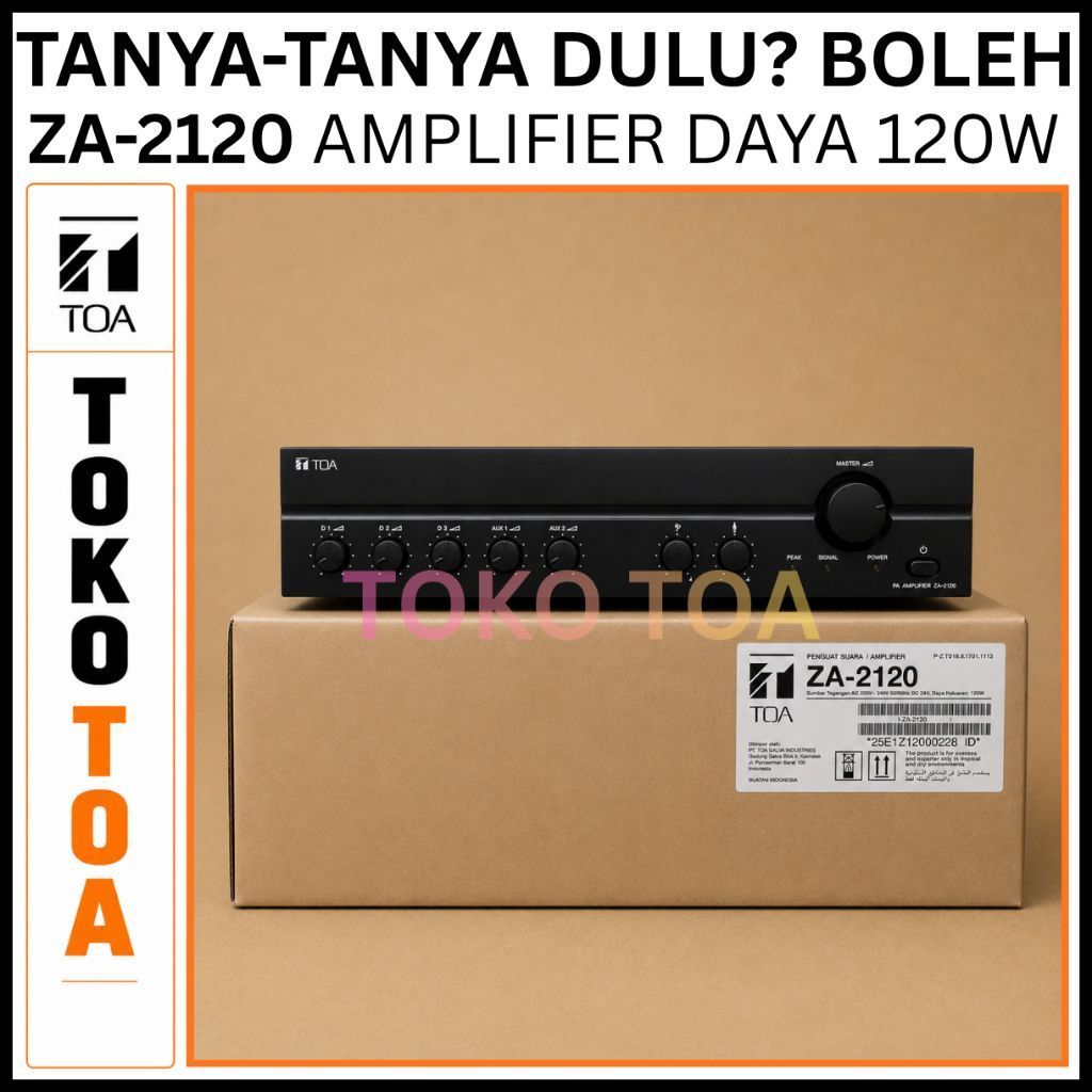ZA-2120 POWER MIXER AMPLIFIER TOA ZA-2120 120 WATT AMPLI MASJID MUSHOLA ZA 2120