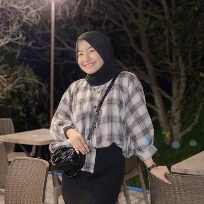 PROMO Kemeja Tamara Batwing Flanel Oversize-Rfd BE5T QUALITY