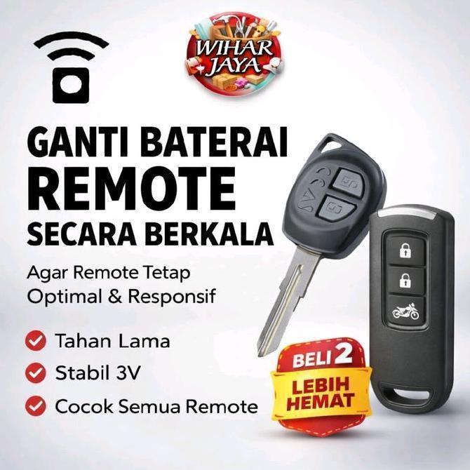 Promo Baterai Remot alarm Scoopy eSP K16R SCOOPY 2014 2015 2016 CR1220 3V Berkualitas Diskon