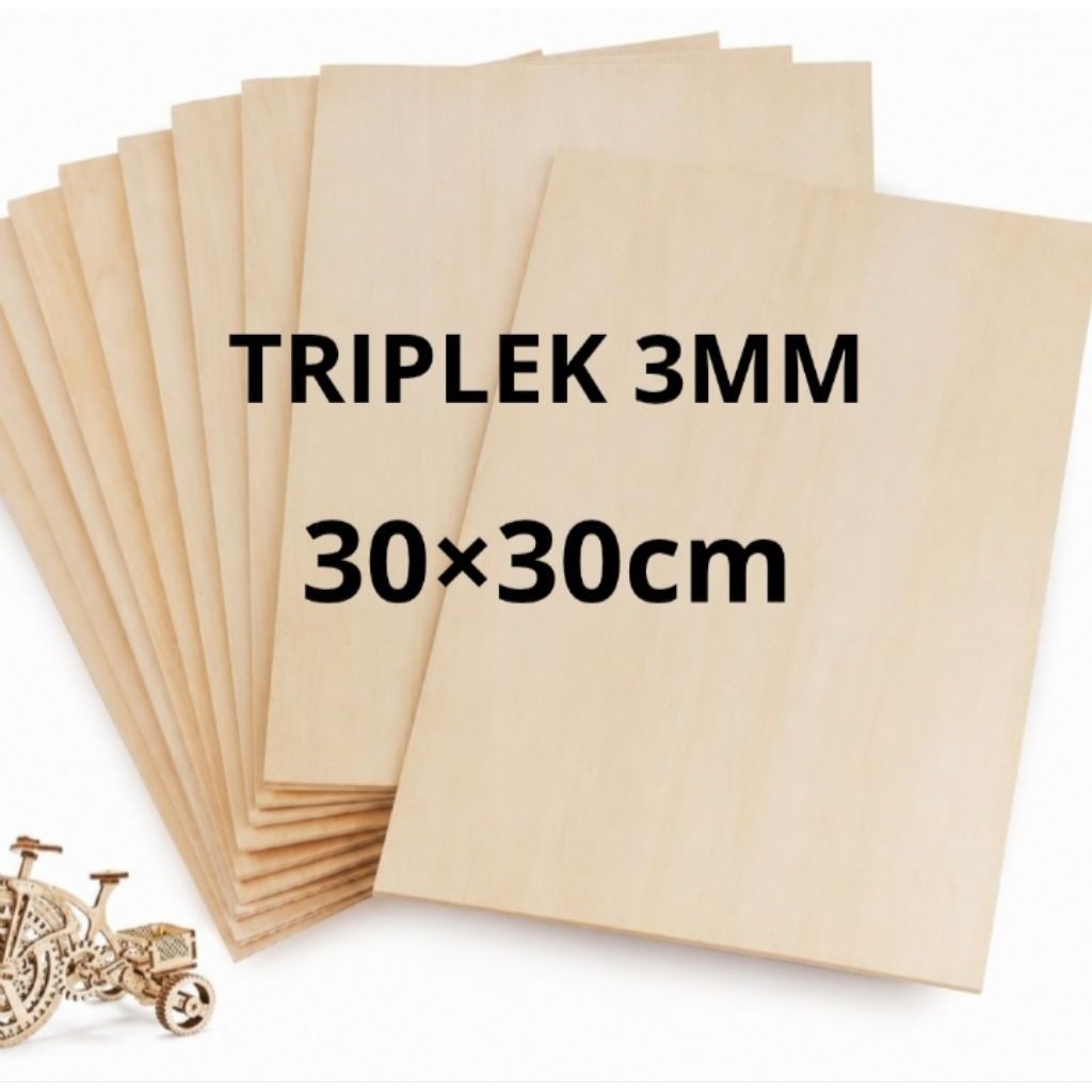 PAPAN KAYU TRIPLEK /MULTIPLEK 3MM ALBASIA UTY ukuran 30×30cm/ triplek tipis