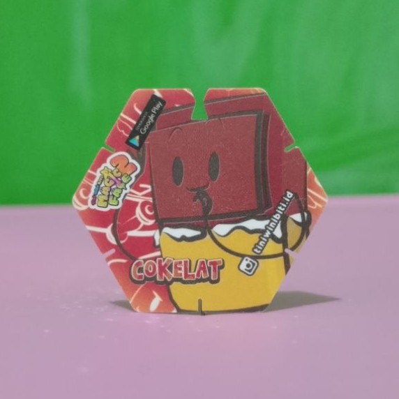 Tazos / Tajos TINI WINI BITI MAGIC FACE DUO - COKELAT - Murah Retro Vintage Rare Koleksi Mainan Anak