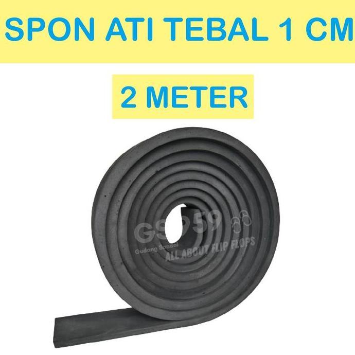 [] SPON ATI / BUSA ATI / SPON EVA TEBAL 1 CM WARNA HITAM UKURAN 5 CM X 220 CM