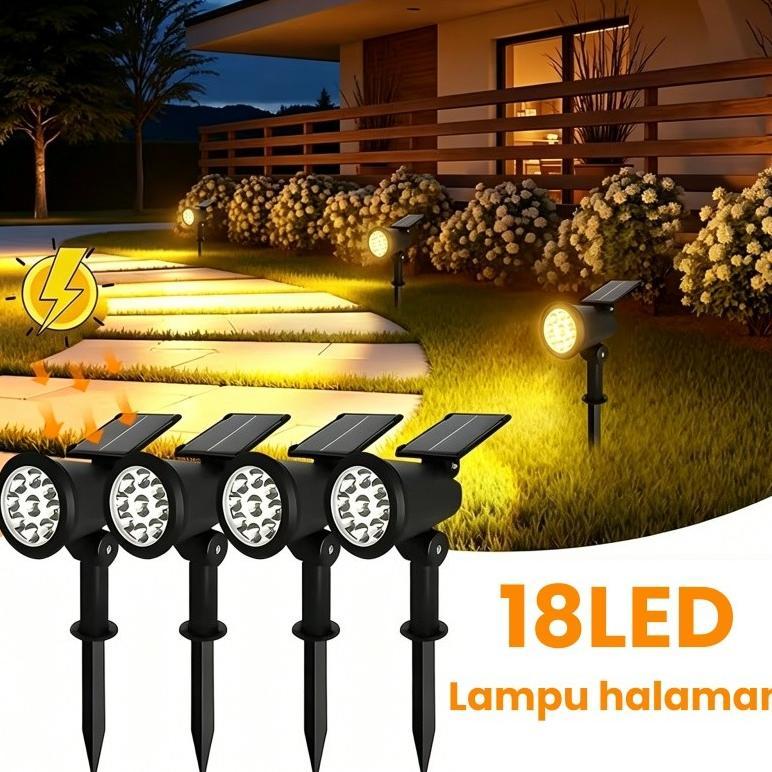 Lampu Taman Tenaga Surya / Lampu Sorot Super Terang Outdoor / Untuk Dekorasi Taman Halaman Rumah Ter