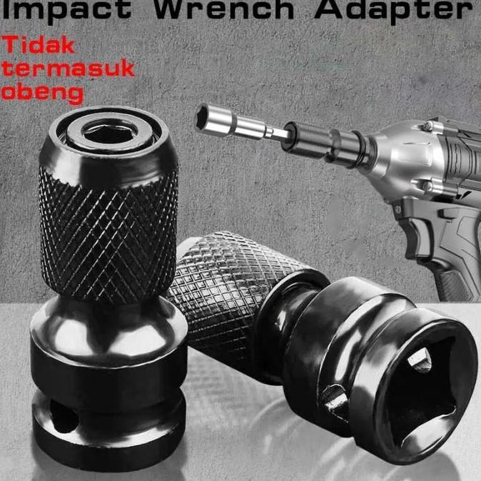 DJEESE Adaptor Bor Impact Wrench 1/2 Multifungsi Kepala Impact Wrench Converter Impact Wrench Adapto
