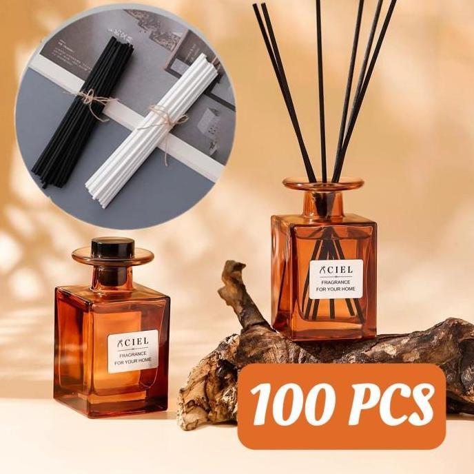 CORNUE 100pcs Stik Fiber Reed Diffuser Stik Fiber for Parfum / Aroma Difuser Fiber Stick Reed Diffus