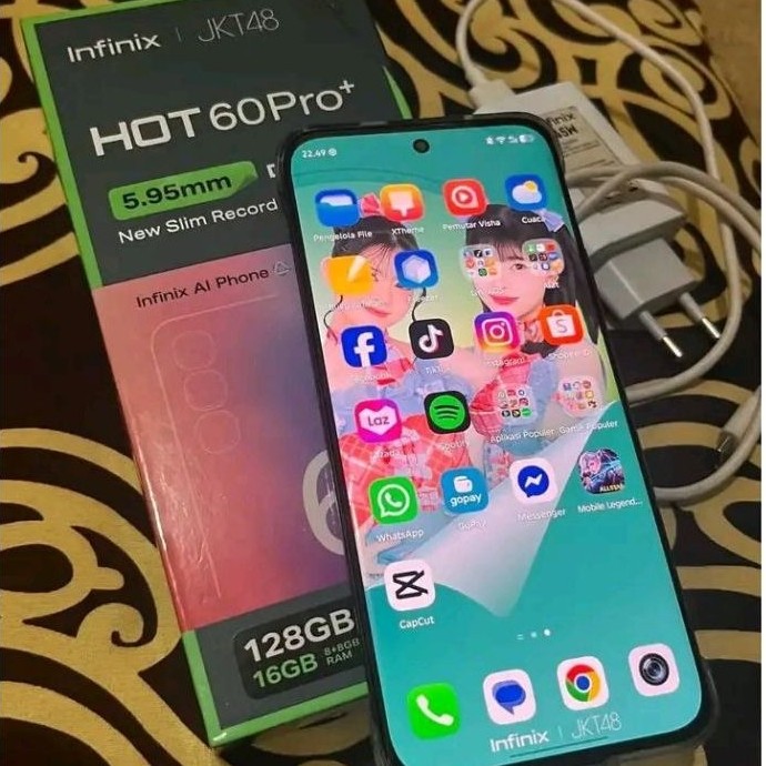 hp infinix hot 60pro second ram 8+8/128 mulus like new