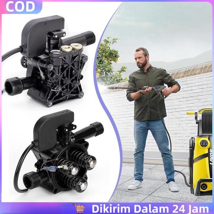 DJEESE 220v Head Pump Jet Cleaner Body Head Pump Kepala Jet Pump Cleaner Casing Set Switch Otomatis 
