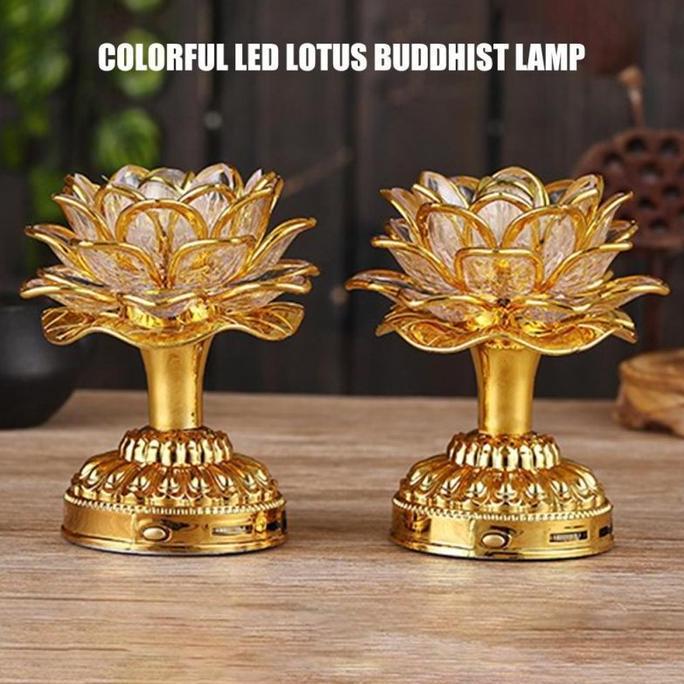 FKINAPE Lampu Sembahyang Led Lampu Teratai Dan Radio Buhda 39 Lagu Lampu Teratai Sembahyang