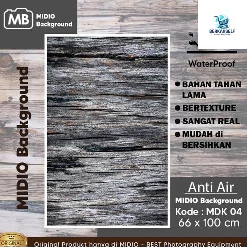 Background Foto Studio 3D Waterproof Midio Motif Kayu 3D Ukuran 66x100