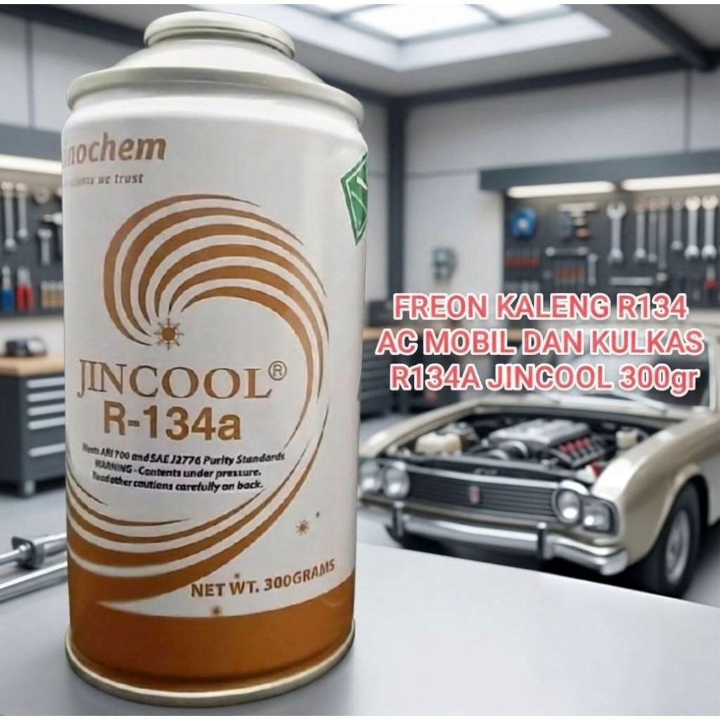 New FREON JINCOOL R134a (R-134a) 300GR  Untuk sistem AC mobil / Pending Kulkas