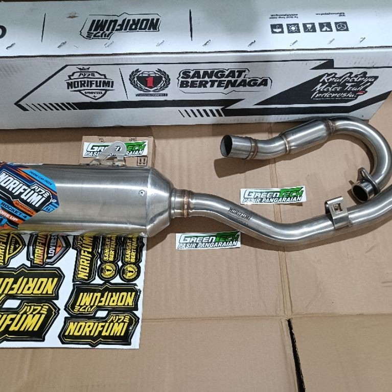 knalpot norifumi rocket 4 klx 140 original norifumi khusus klx 140