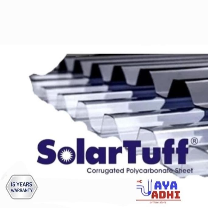 +%+%+%] Solartuff Gelombang Bulat / Kotak - Atap Seng Transparan Bening Roma / Greca