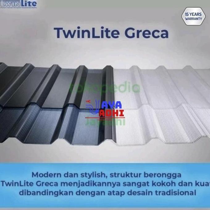 ------] Atap Polikarbonat Gelombang Twinlite Greca Anti UV Twinwall Garasi
