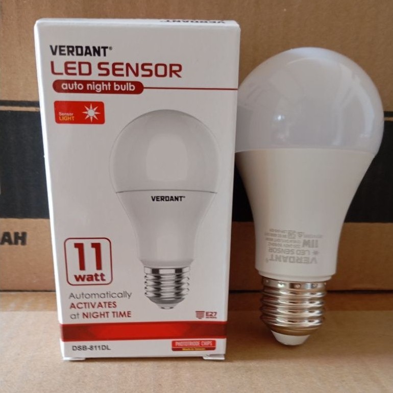 Bohlam Lampu Led Sensor Cahaya Verdant 11 Watt Tahan Lama