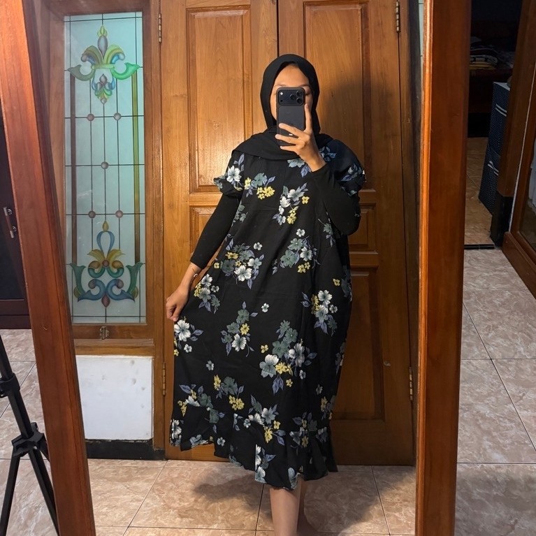 Daster Busui Bunga Hitam