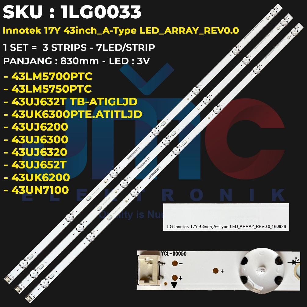 HOT SALE BACKLIGHT TV LG 43 Inch 43UN7100 43UJ632T TB-ATIGLJD 43UJ652T 43UJ6200 43UJ6300 43LM5700 43