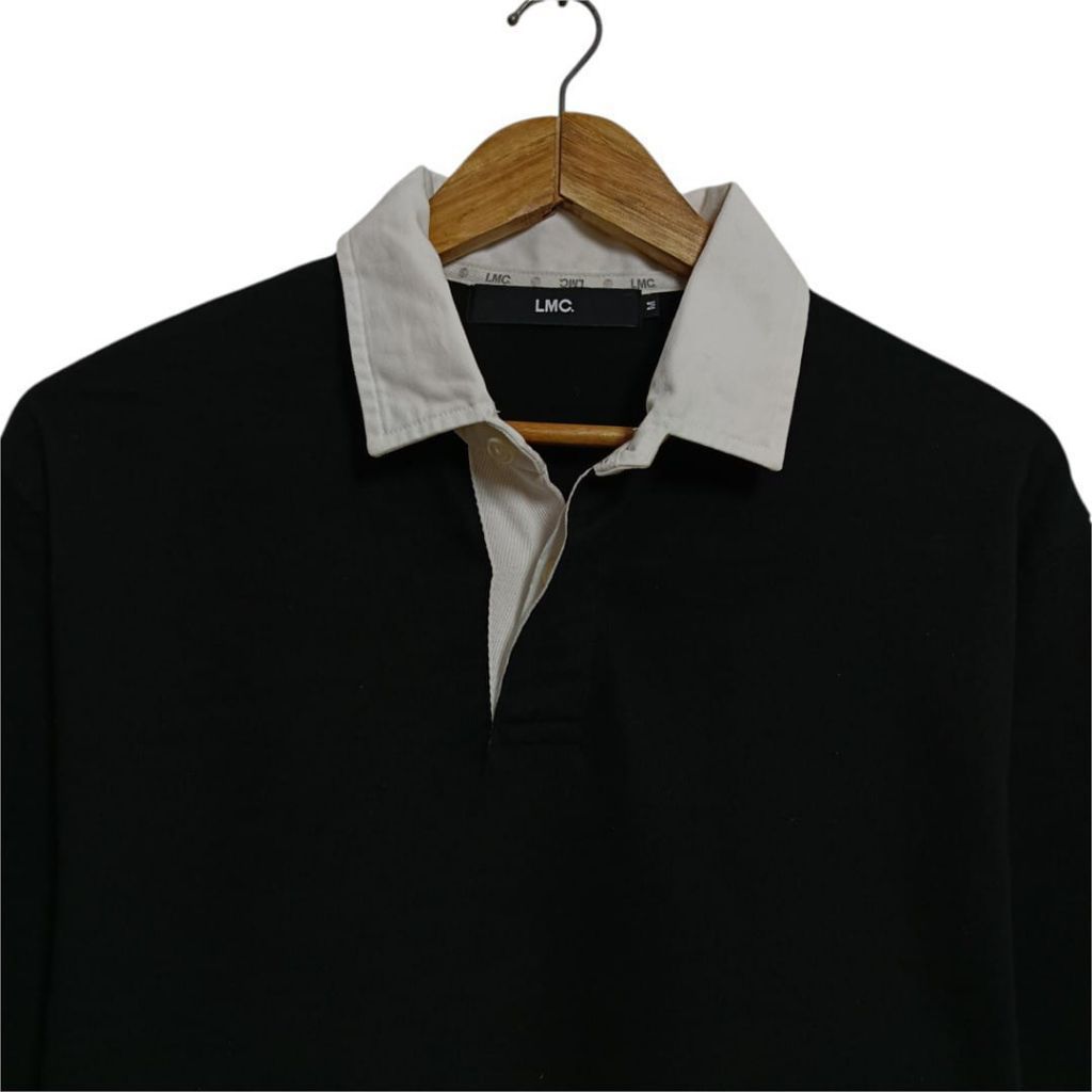 [RL.25] LMC Polo shirt Rugby pria, kaos kerah Rugby pria atasan pria