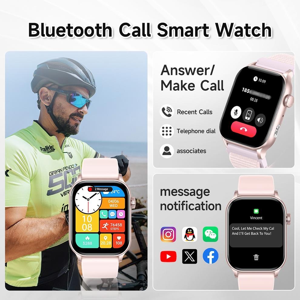 original skmei b58 smartwatch 1.95inci amoled touchscreen jam tangan pria ip67 waterproof bluetooth 