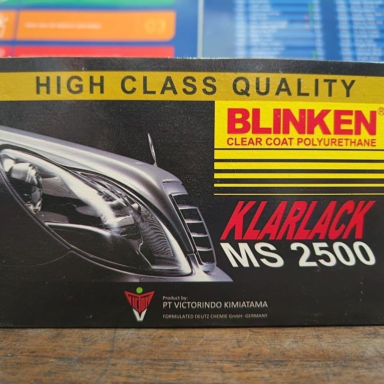 Clearcoat PU @1/2L MS2500 BLINKEN / Varnish pelindung cat mobil / Clear Polyurethane Blinken MS 2500