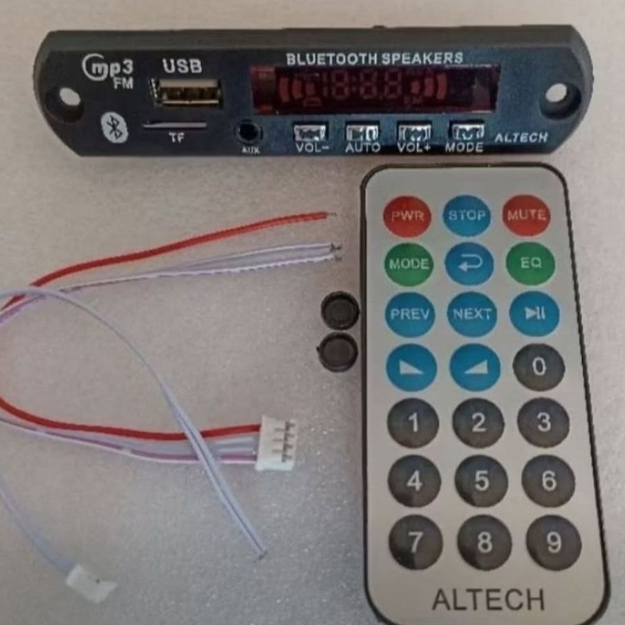 Modul MP3 Bluetooth 12V - Mendukung USB, MicroSD, dan AUX