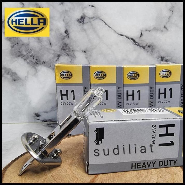 TERBARU BOHLAM LAMPU HALOGEN HELLA H1 24V 70W KHUSUS TRUK & BUS - ORIGINAL 
