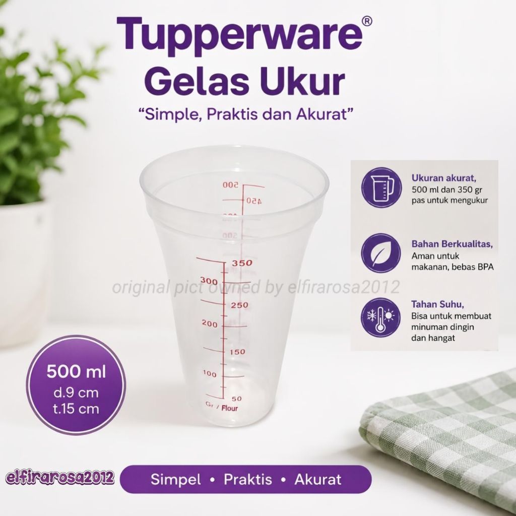 BARU Base Quick Shaker / Gelas Ukur Tupperware