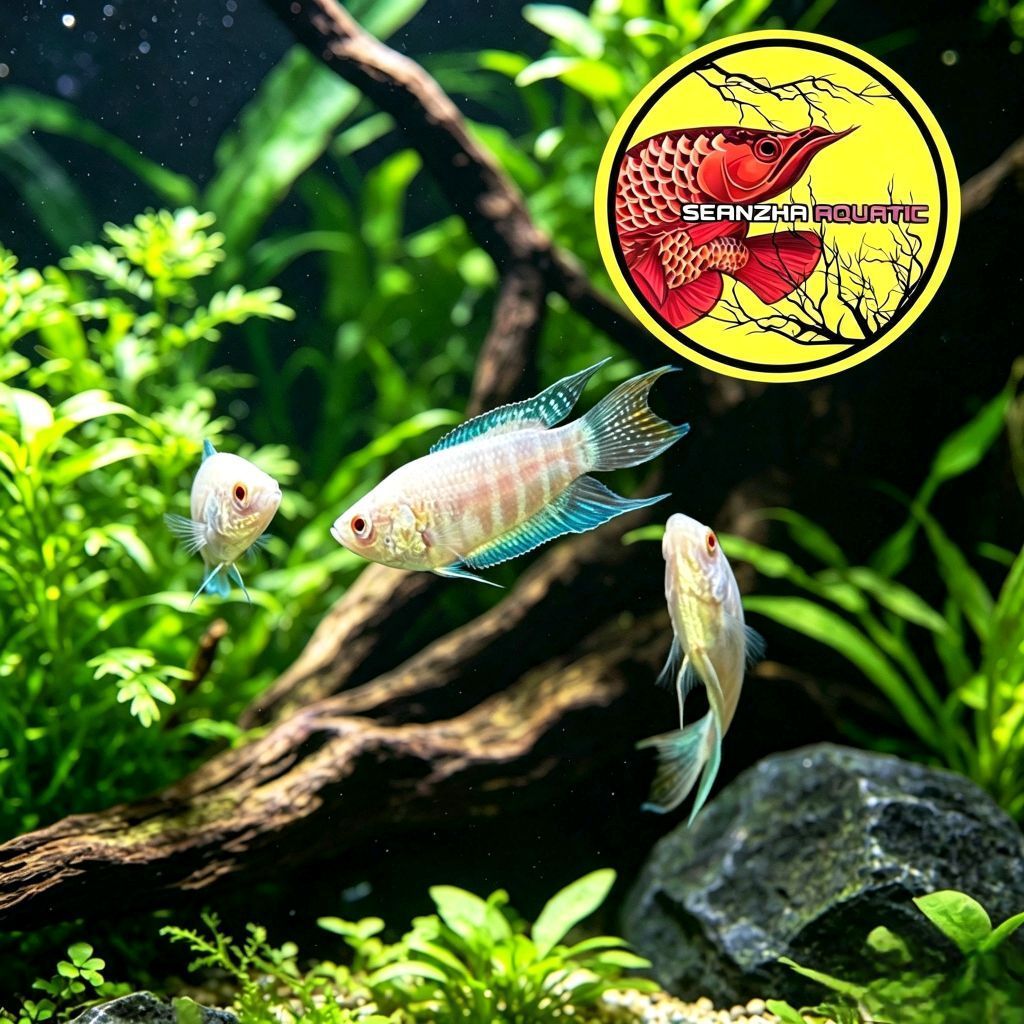 Ikan sepat paradise albino
