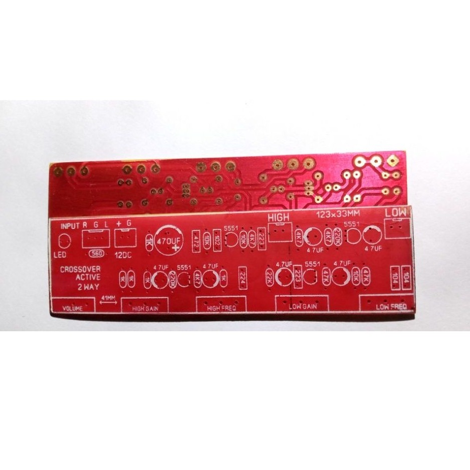 pcb crossover aktif 2 way