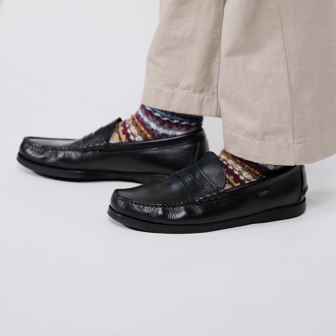 Paraboot Coraux Marine Loafer Black Original - Size 42