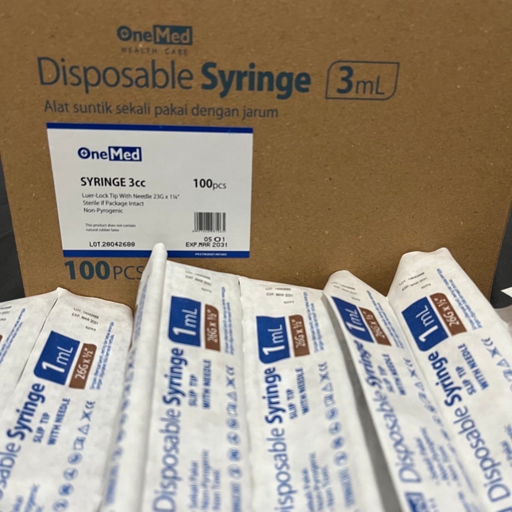 Spuit Syringe 1cc 3cc Onemed