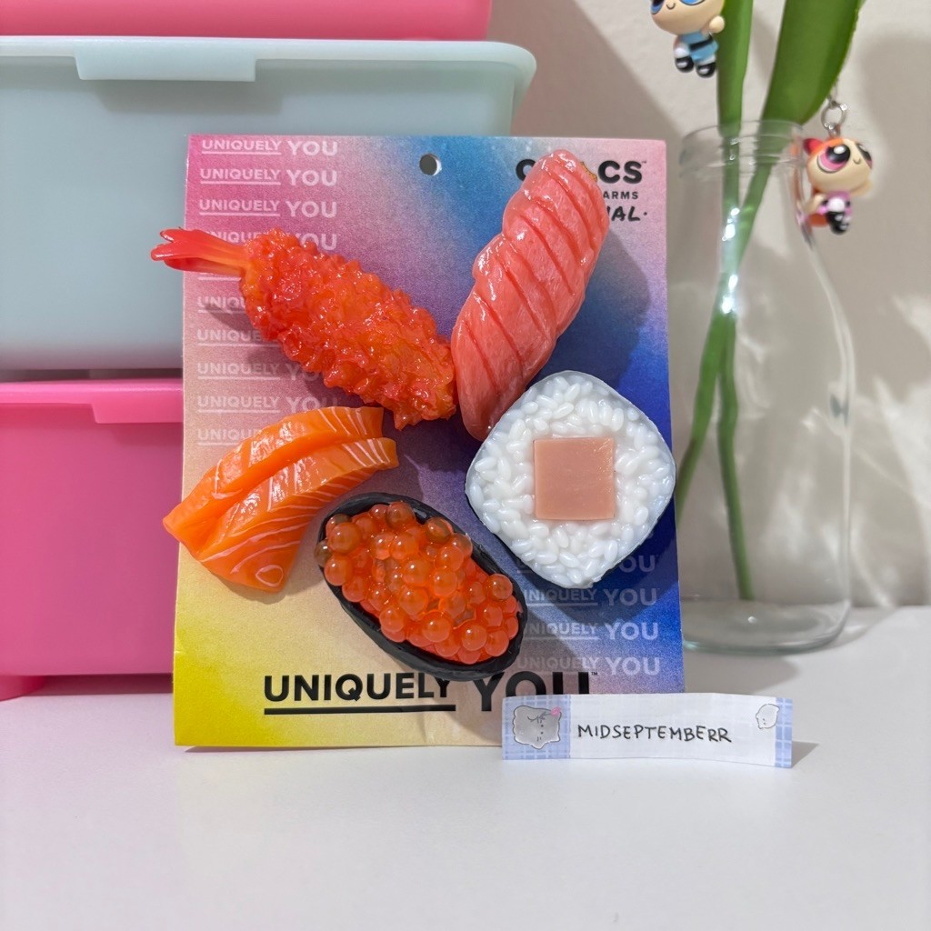 sharing jibbitz crocs original sushi 3d