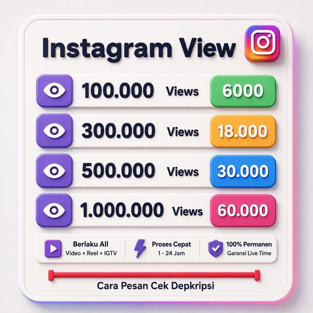 Instagram Views Video+ Reel + IGTV Terbaik | view reel lnstagram murah Instagram Views Permanen Berg