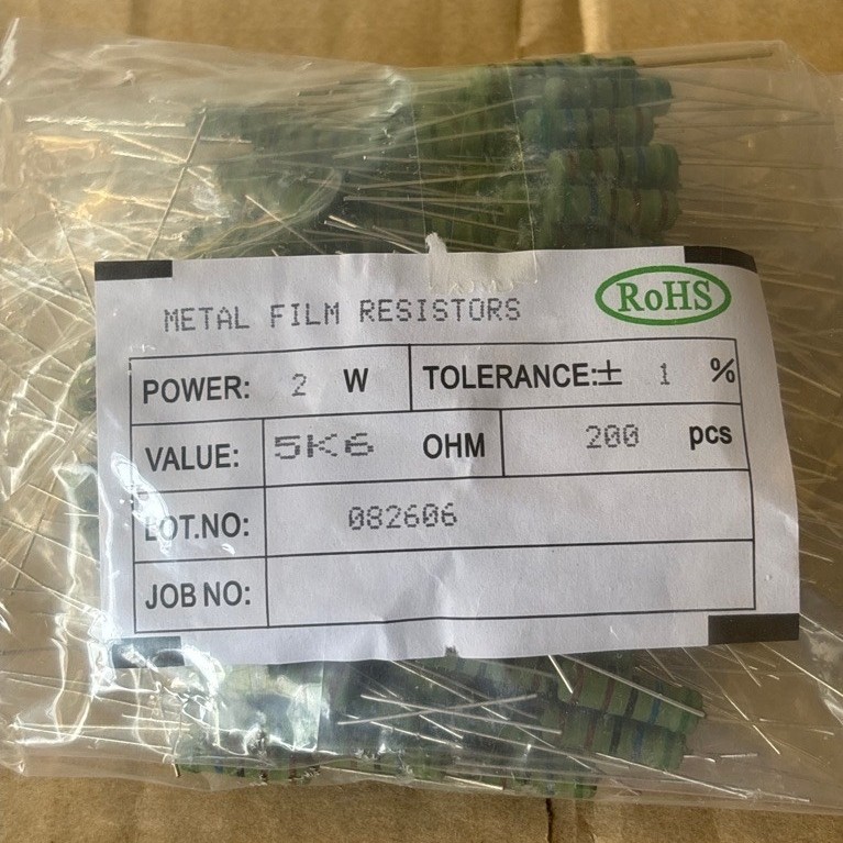 Resistor 2 watt 5k6 Hijau 200pcs Hijau / resistor 5K6