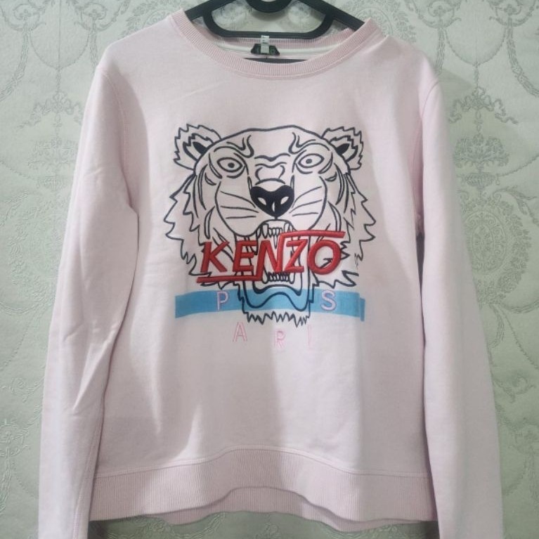 Preloved Sweater Original Kenzo warna Dusty Pink size L