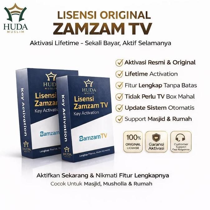 HAK IZIN RESMI JAM ADZAN ZAMZAM TV - TV AZAN MASJID JAM MASJID PENGINGAT WAKTU SALAT ALARM