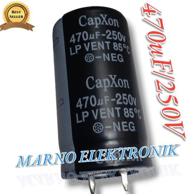 ELCO CAPASITOR 470UF 250V 470 UF 250 V 470 MIKRO MICRO KAPASITOR VOLT MRN99