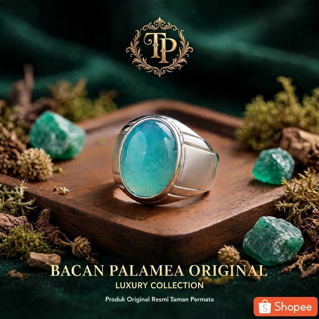 Cincin Batu Bacan Palamea Natural Original | Elegant