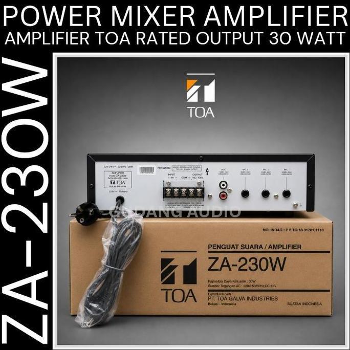 Dj- Za-230W Power Mixer Ampli Amplifier Toa Za 230 30 Tt Amplifier Masjid Speaker Toa