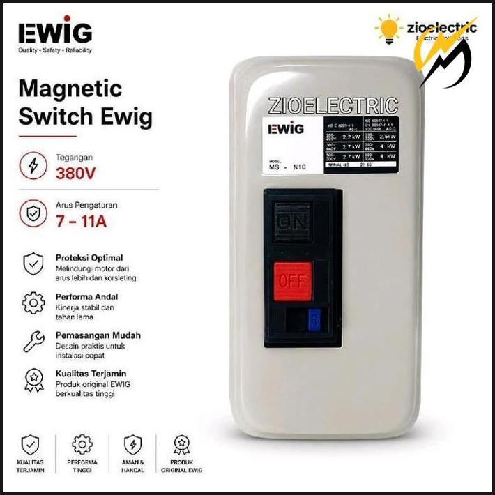 Magnetic Switch Ewig Msn10 Ms-N10 380V 7-11Amphere Harga Khusus