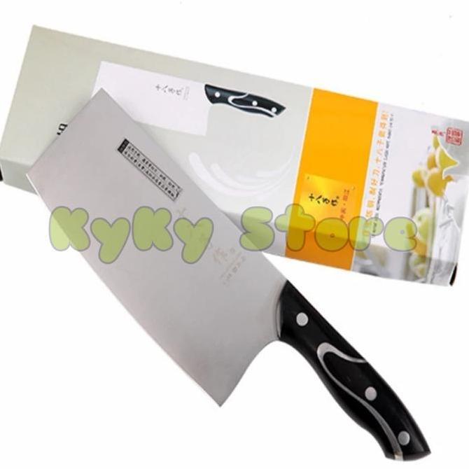 CHOPPER SLICING KNIFE - MEAT CLEAVER - GOLOK DAGING - GOLOK AYAM BLACK