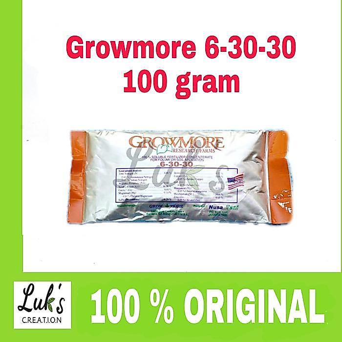 Growmore 6 30 30 100 gram Growmore 6-30-30 pupuk bunga buah