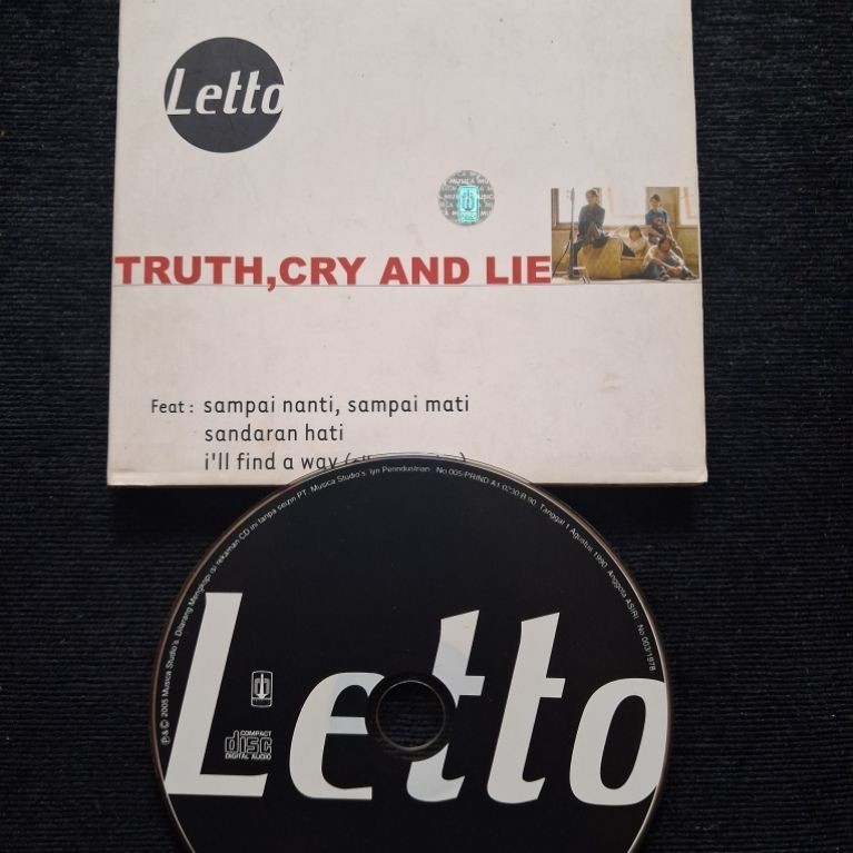 CD Letto Album Truth, Cry And Lie