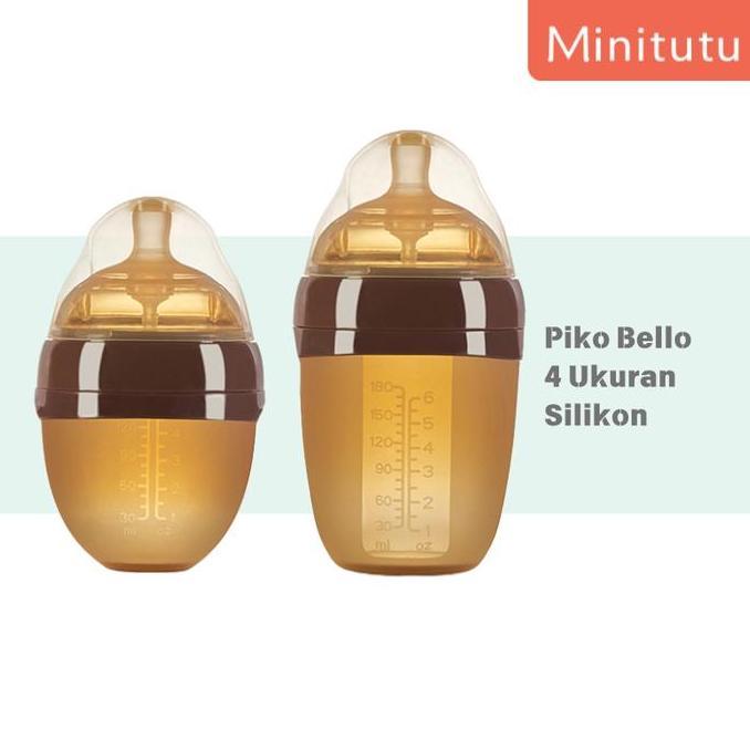 GERAMY.ID - MINITUTU BOTOL SUSU BAYI PIKO BELLO ANTI COLIC DOT SILICONE FOOD GRADE ANTI KOLIK (WIDEN