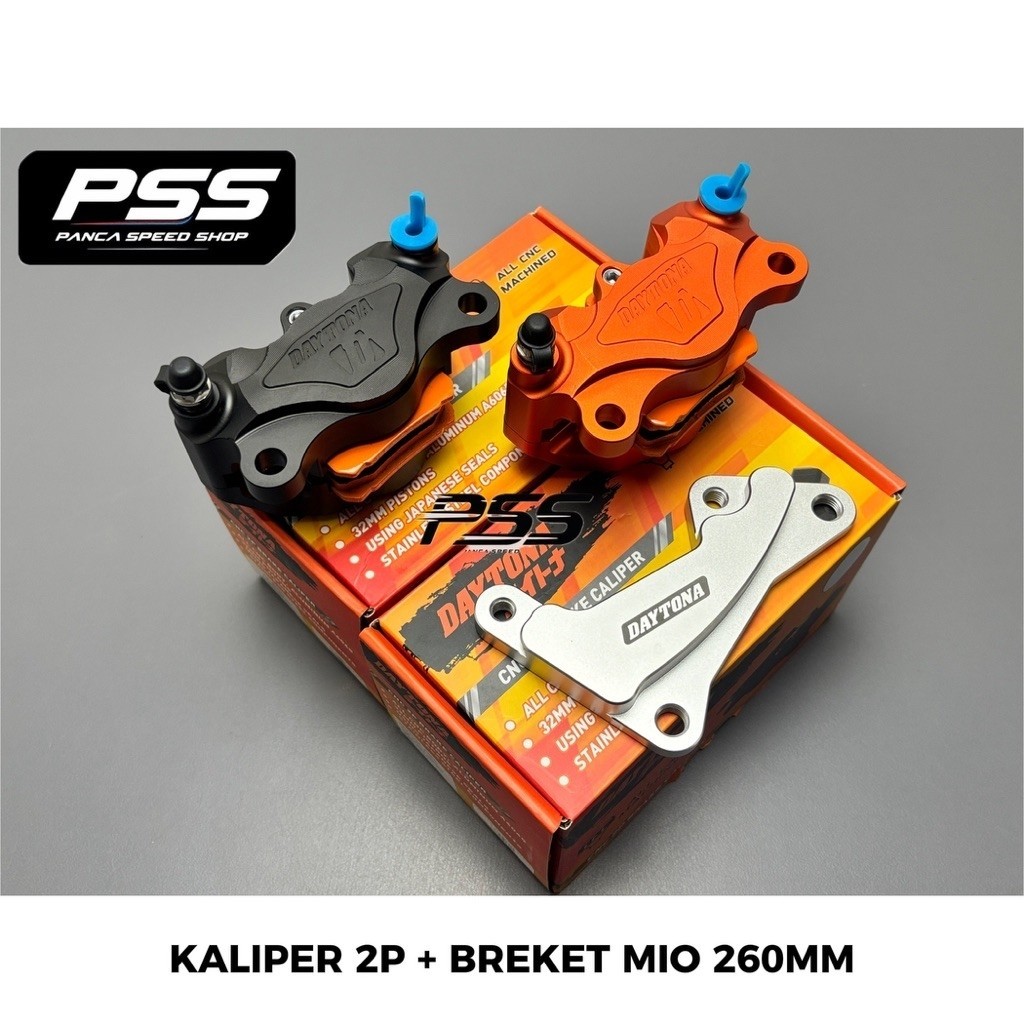 KALIPER DAYTONA MIO SMILE SOUL PLUS BRAKET 2P DAYTONA 2 PISTON DISC 260 MM