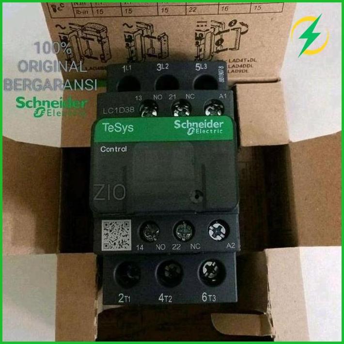 Kontaktor Schneider Lc1D38Q7 380V / Lc1D38M7 220V / Lc1D38F7 110V / Lc1D38E7 48V / Lc1D38D7 42V / Lc