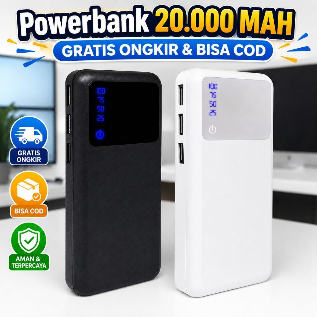 PB POWERBANK 20000 MAH POWER BANK SAMSUNG 20000 MAH AWET KUALITAS BAGUS MURAH