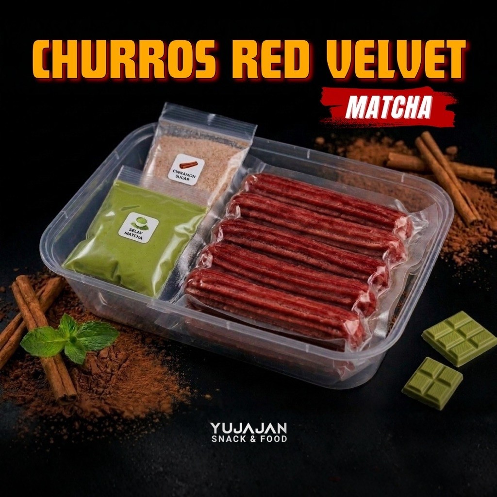 Churros Redvelvet Frozen 1 Box Isi 10 Pcs